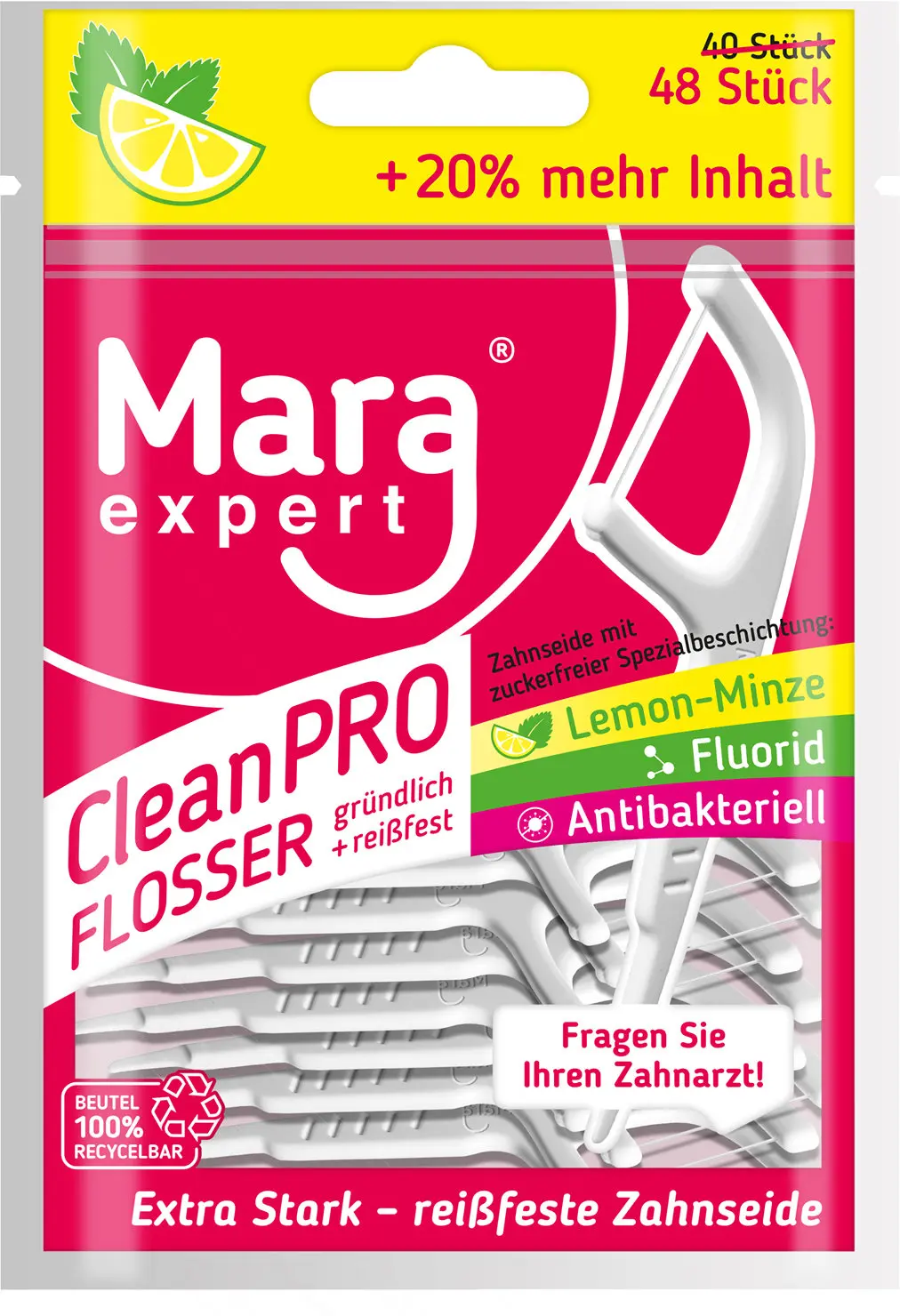 Mara Expert Floss Pick | Tandzijde & Tandenstoker | 48 stuks