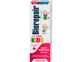 Biorepair Kids Tandpasta | 50 ml | Aardbei & Melktanden 0-6 jaar