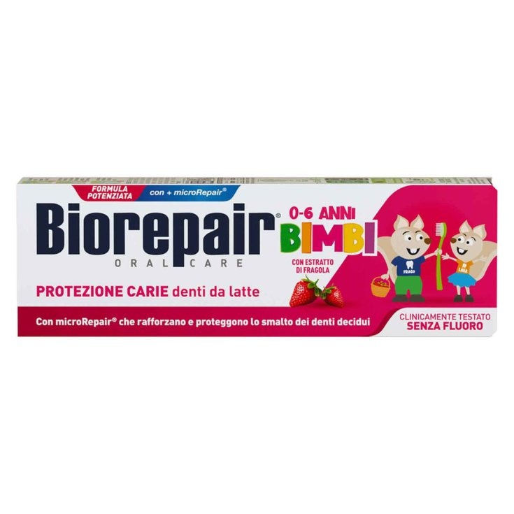 Biorepair Kids Tandpasta | 50 ml | Aardbei & Melktanden 0-6 jaar