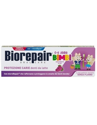 Biorepair Kids Tandpasta | 50 ml | Druif & Melktanden 0-6 Jaar