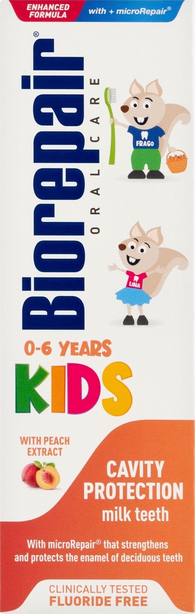 Biorepair Kids Tandpasta | 50 ml | Perzik & Melktanden 0-6 Jaar