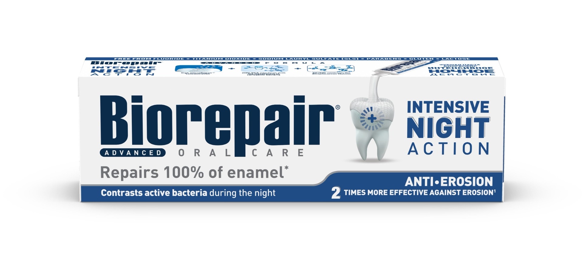 Biorepair Advanced Intensive Night Tandpasta | 75 ml | Bescherming tegen tanderosie