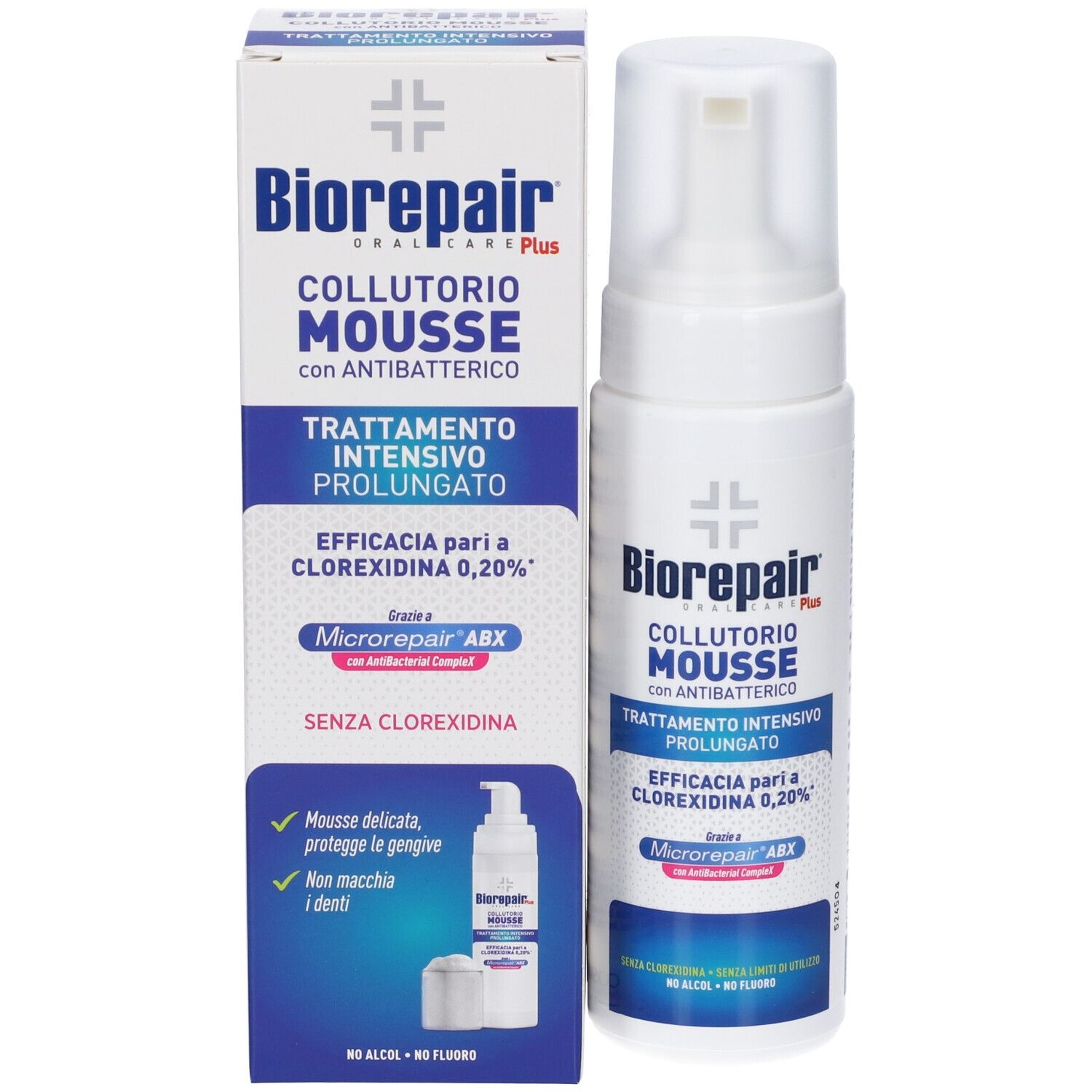 Biorepair Plus Antibacteriële Mousse Mondspoeling | 200 ml | Intensieve Tandvleesverzorging