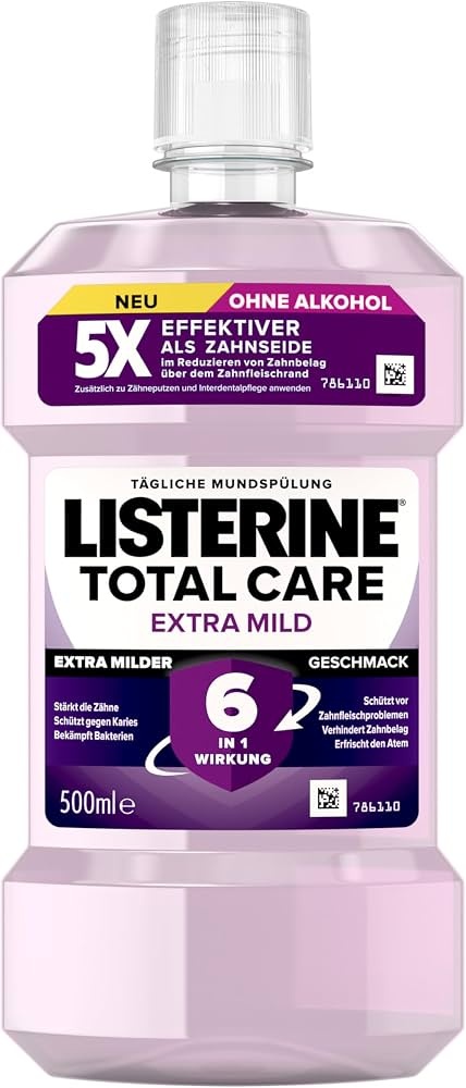 Listerine Total Care Mondwater | 3 x 500 ml | Extra Mild