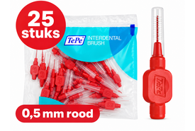 TePe Ragers Origineel 0,5 mm Rood | 25 stuks