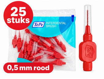 TePe Ragers Origineel 0,5 mm Rood | 25 stuks