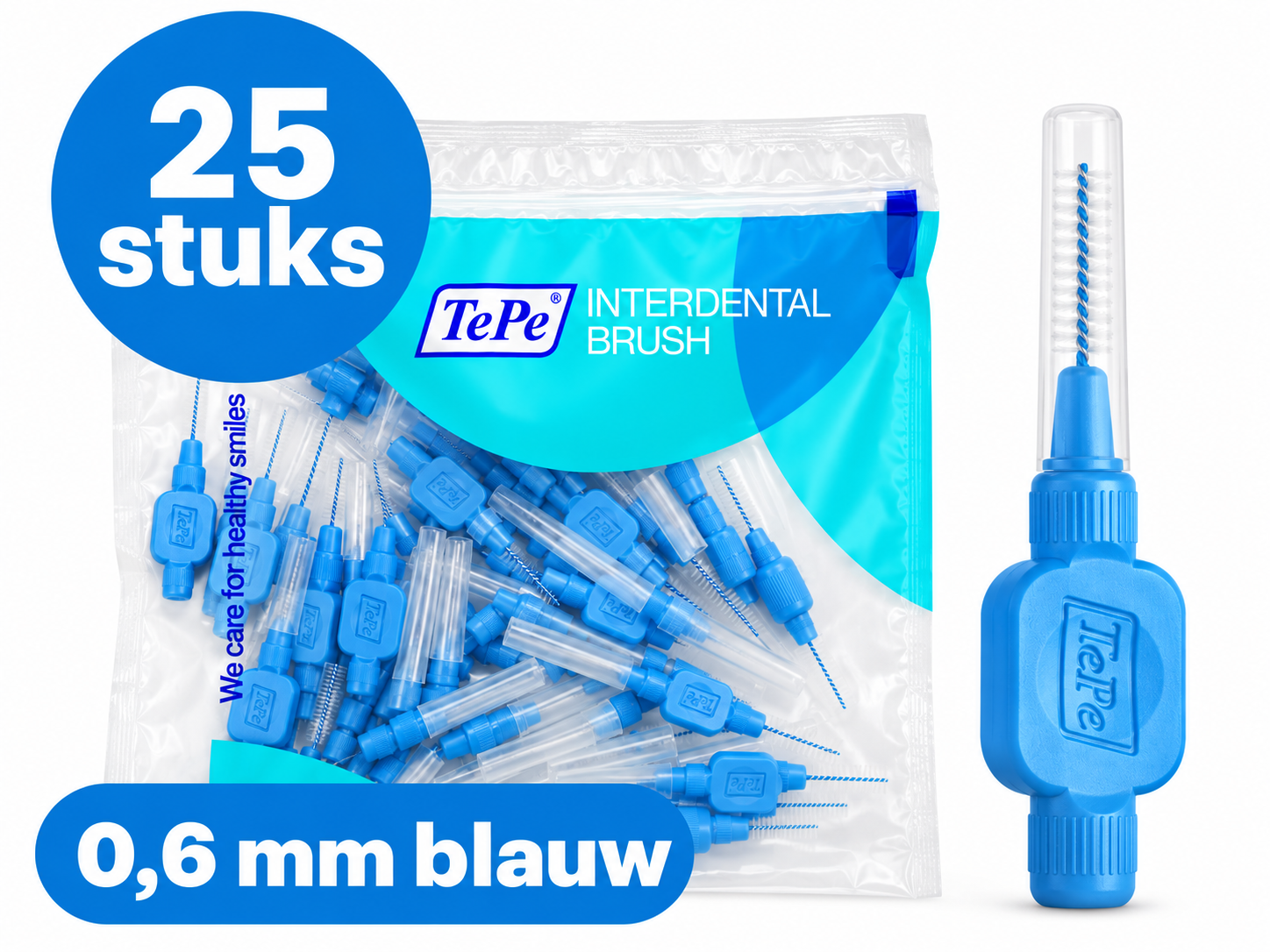 TePe Ragers Origineel 0,6 mm Blauw | 25 stuks