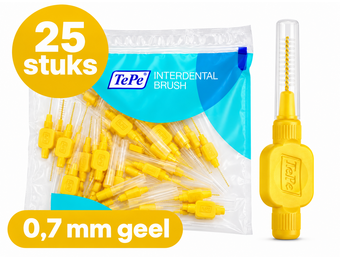 TePe Ragers Origineel 0,7 mm Geel | 25 stuks