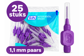 TePe Ragers Origineel 1,1 mm Lila  | 25 stuks