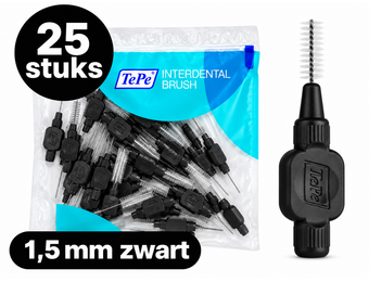 TePe Ragers Origineel 1,5 mm Zwart | 25 stuks