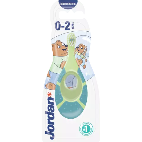 Jordan Tandenborstel Step By Step (0-2 jaar) - blauw/groen