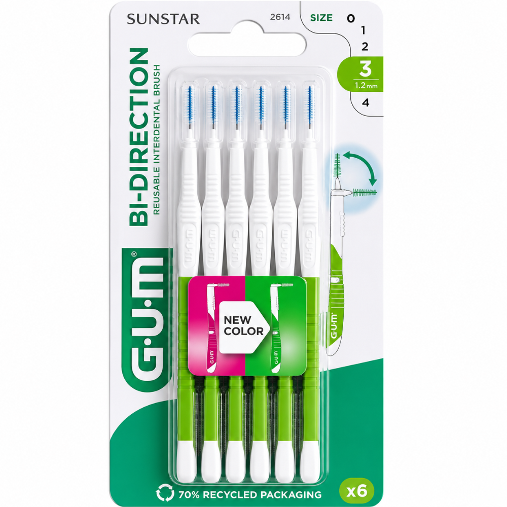 GUM Bi-Direction 1,2 mm Groen (voorheen Roze) | 6 stuks