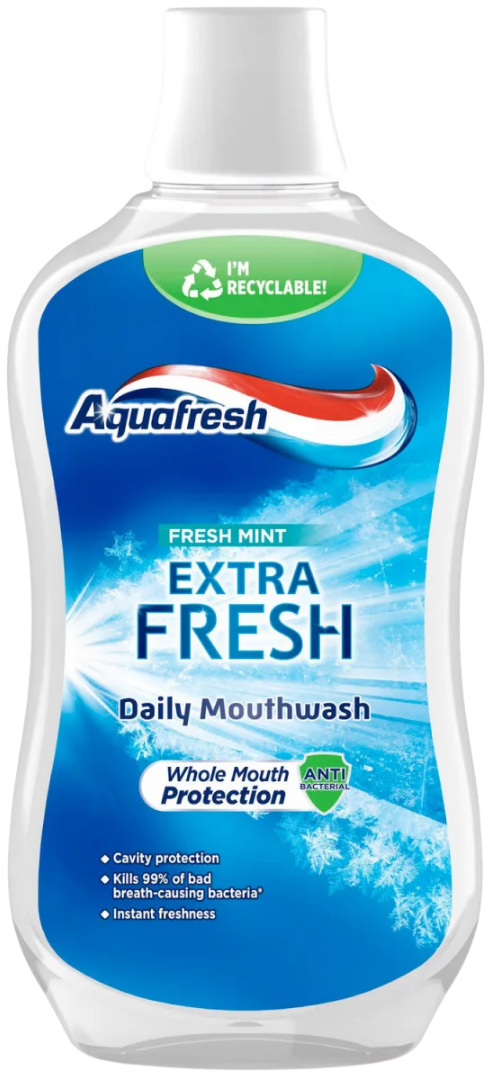 Aquafresh Mondwater | Fresh & Minty | 500 ml |  Frisse Adem