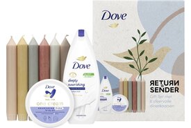 Dove Geschenkset | Return To Sender | Douchegel 250 ml + Crème 250 ml + 6 Dinerkaarsen