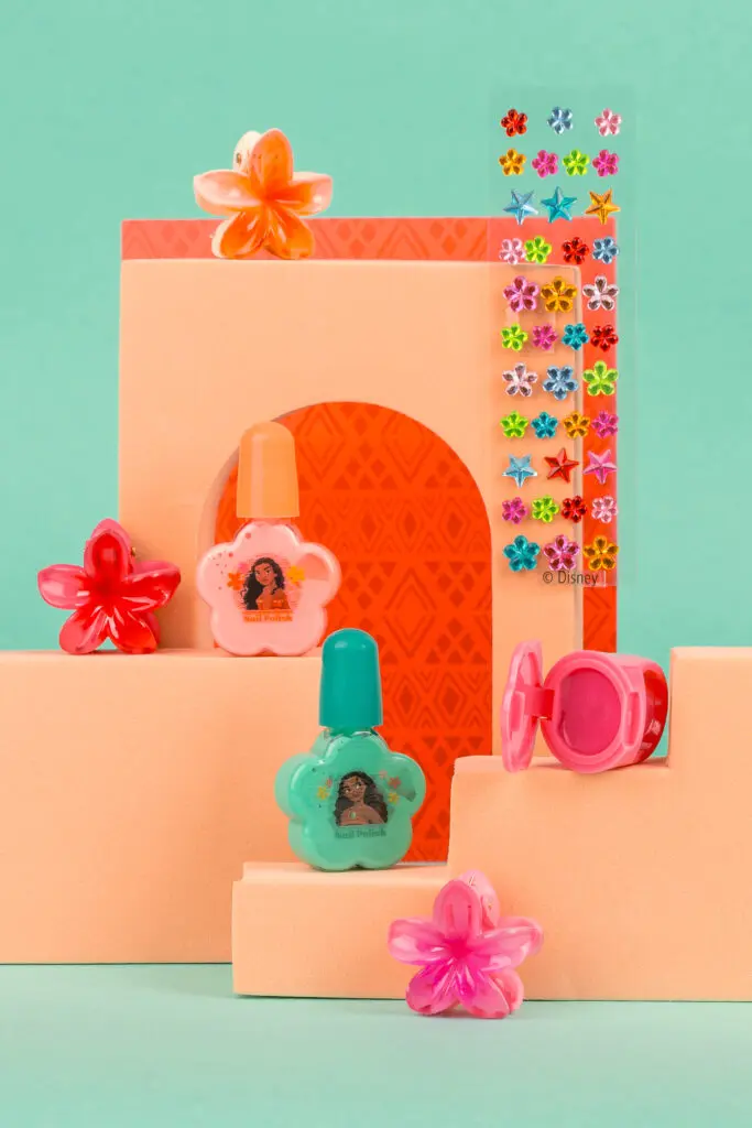 Sence Disney Vaiana Cosmetic Geschenkset | Nagellak + Lipbalm + Accessoires | 7-delig