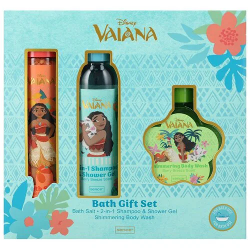 Sence Disney Vaiana Bath Geschenkset | Badzout + 2-in-1 Shampoo & Showergel + Body Wash
