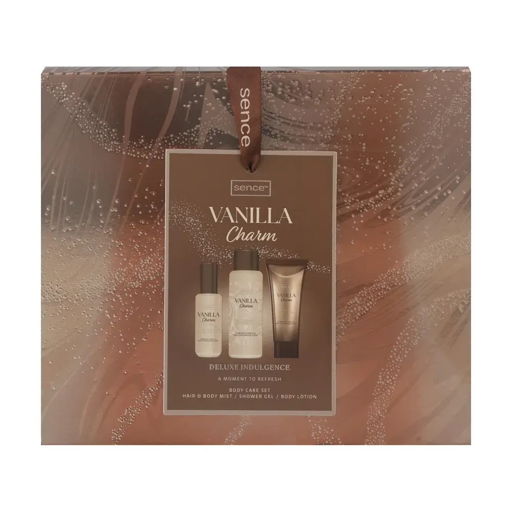 Sence Vanilla Charm Body Care Geschenkset | Hair & Body Mist + Shower Gel + Body Lotion | 3-delig