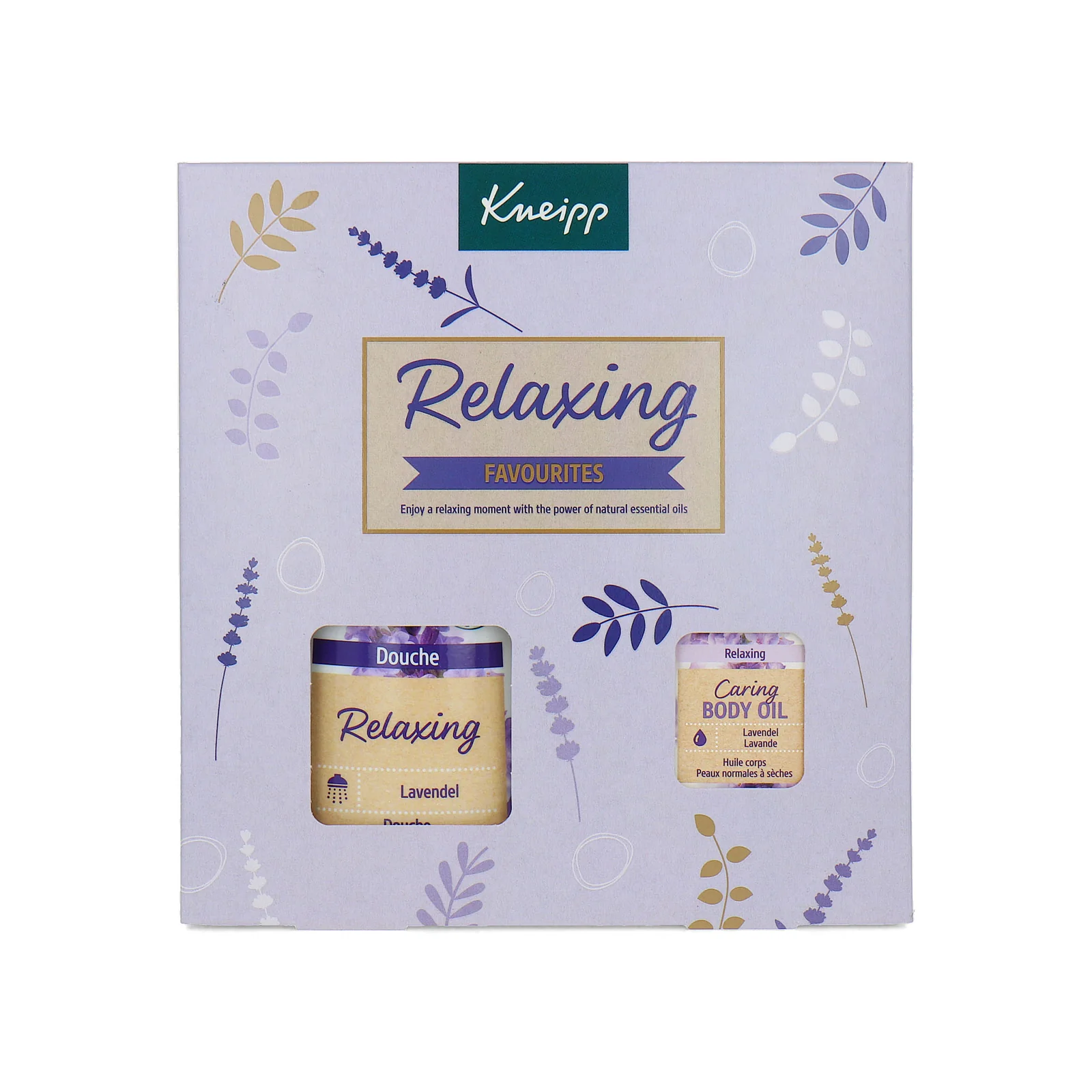Kneipp Relaxing Favourites Lavendel Geschenkset | Douchegel 200 ml + Huidolie 20 ml