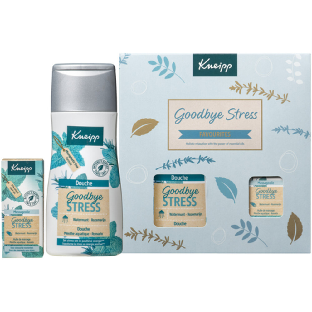 Kneipp Goodbye Stress Favourites Geschenkset | Douchegel 200 ml + Massageolie 20 ml