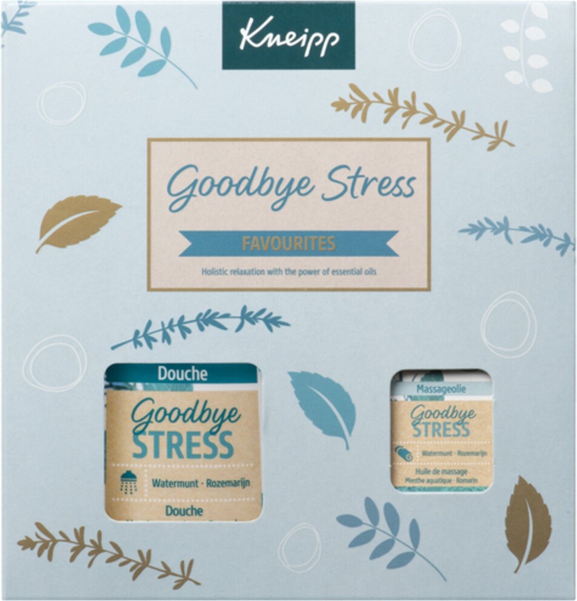 Kneipp Goodbye Stress Favourites Geschenkset | Douchegel 200 ml + Massageolie 20 ml