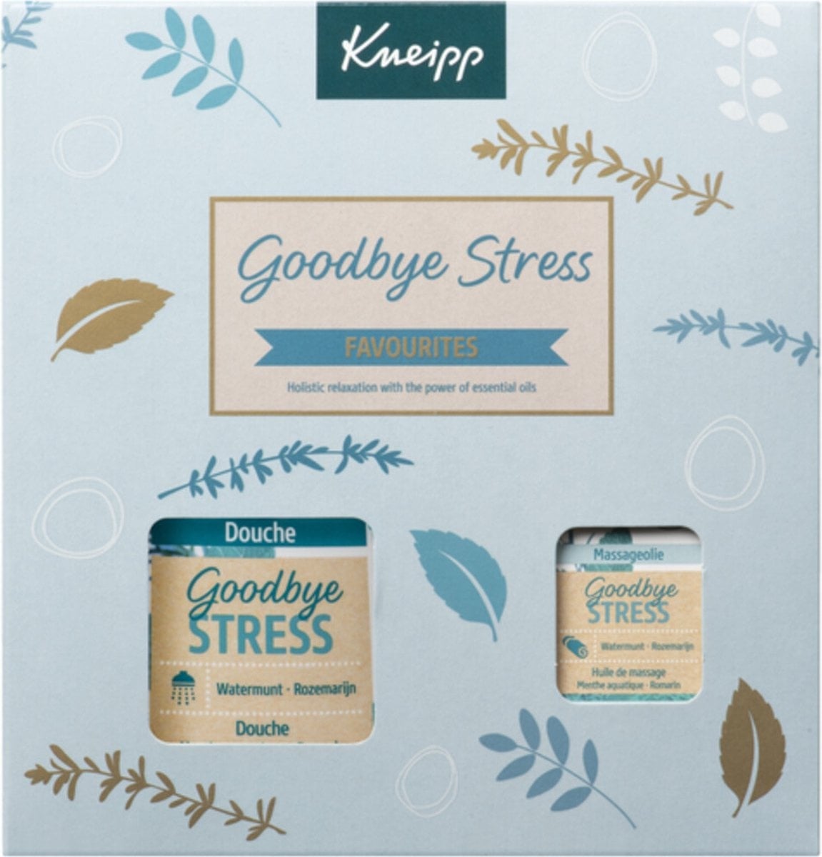 Kneipp Goodbye Stress Favourites Geschenkset | Douchegel 200 ml + Massageolie 20 ml