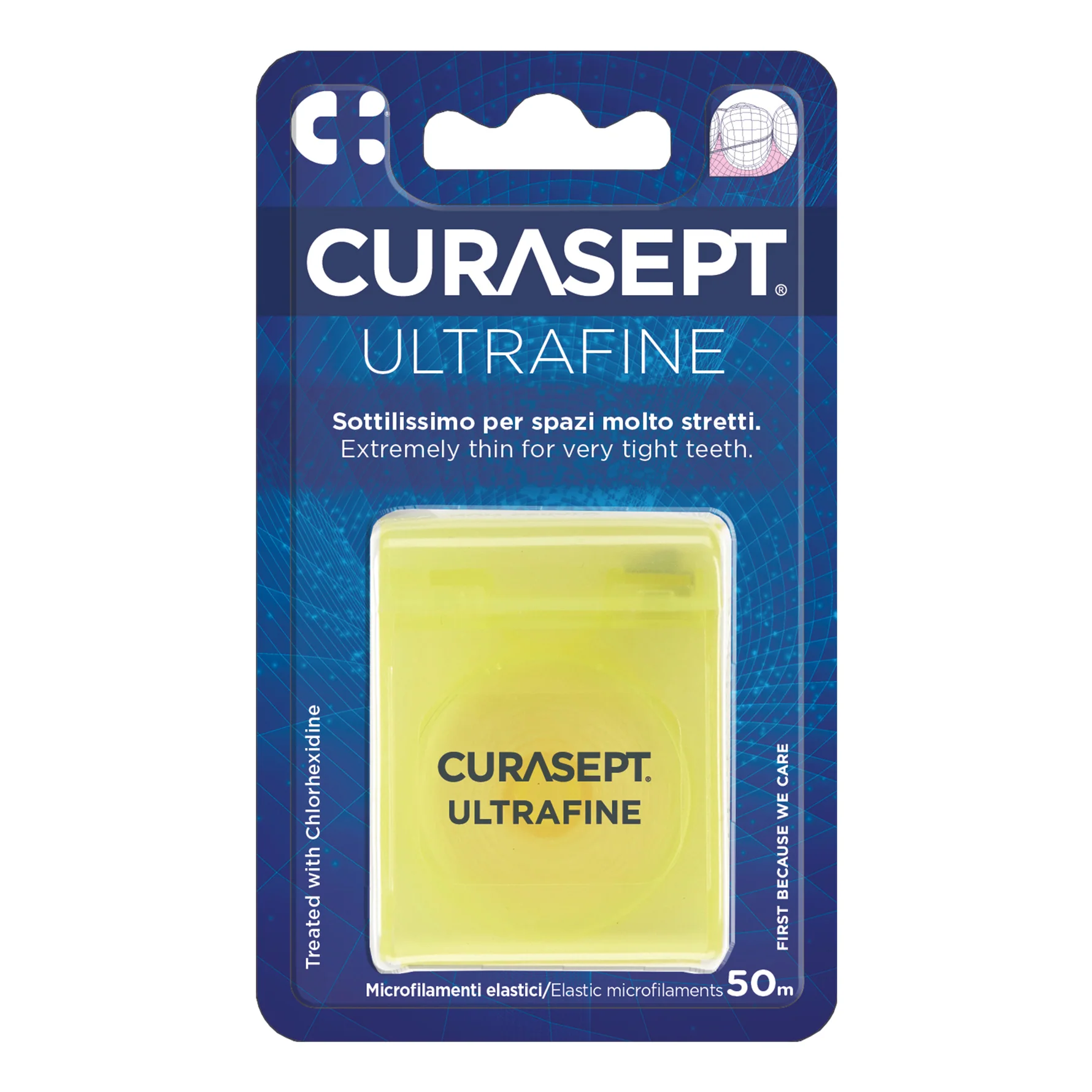 Curasept Floss Un-Waxed Ultra Thin | Ongewaxt Flossdraad | 50 m