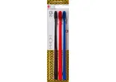 SWISSDENT PROFI Colours Tandenborstel | Soft-Medium | 3 stuks | Zwart, Rood & Blauw