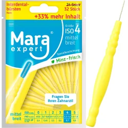 Mara Expert ID Brush Basic Ragers | ISO 4 | Geel | 32 stuks