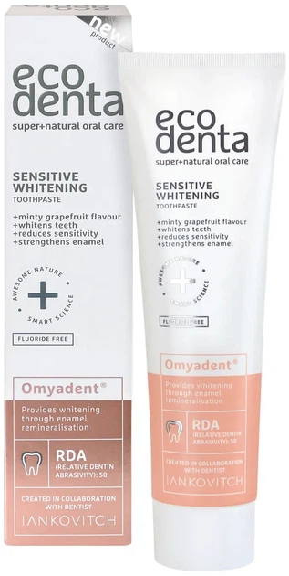Ecodenta Sensitive Whitening Tandpasta | Met Omyadent | 100 ml