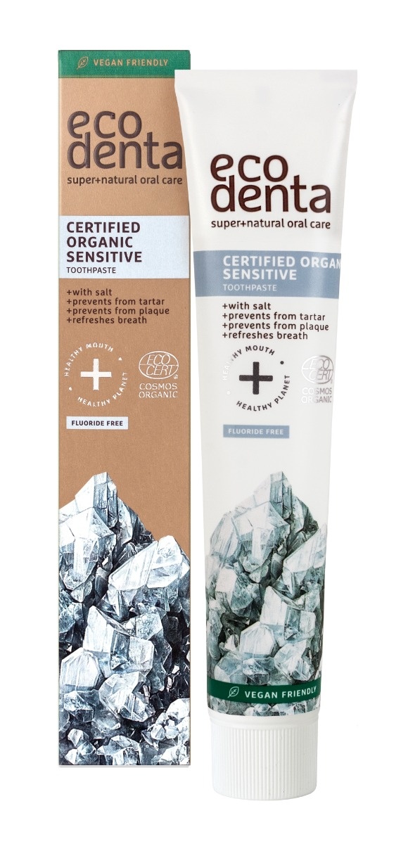 Ecodenta Organic Sensitive Tandpasta | Natuurlijk Zout & Kaliumcitraat | 75 ml