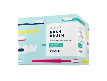 Cavex Rush Brush Tandenborstels | Met Tandpasta | 100 Stuks