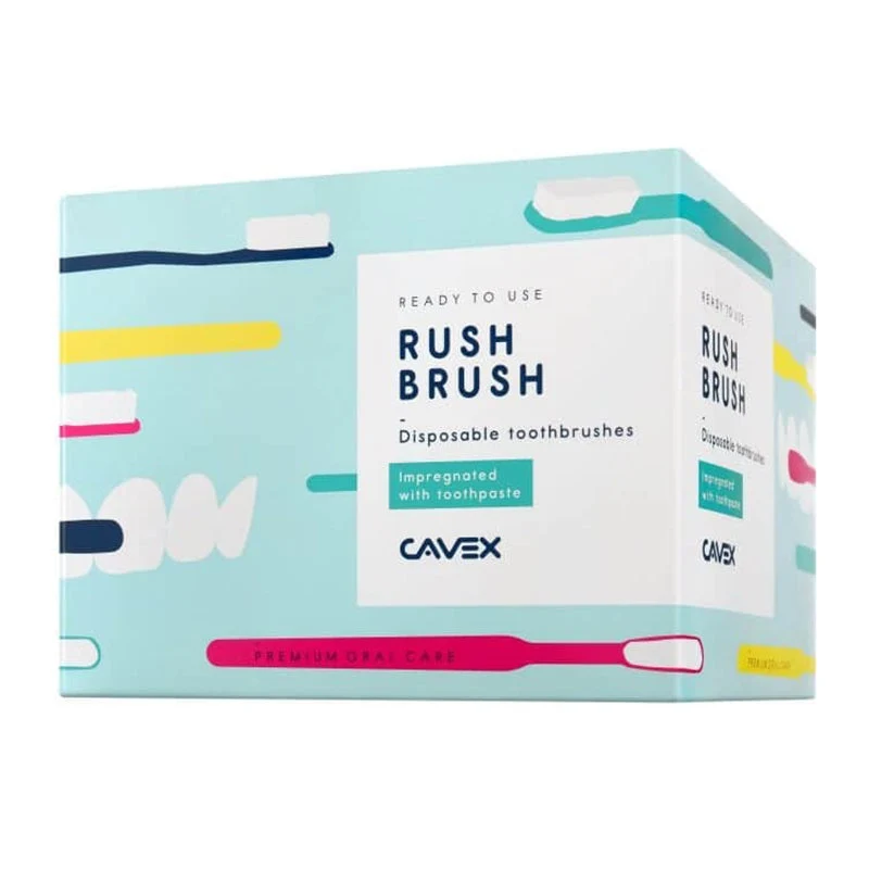 Cavex Rush Brush Tandenborstels | Met Tandpasta | 100 Stuks