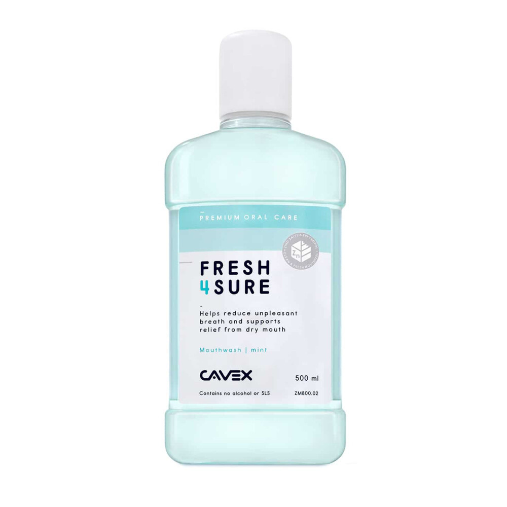 Cavex Fresh4Sure Mondspoelmiddel | Droge Mond & Slechte Adem | 500 ml