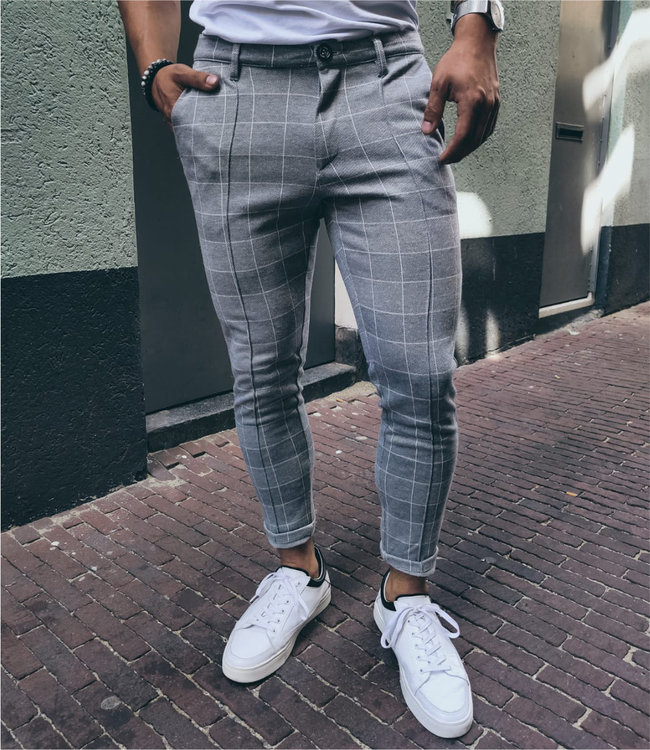 light grey checkered pants