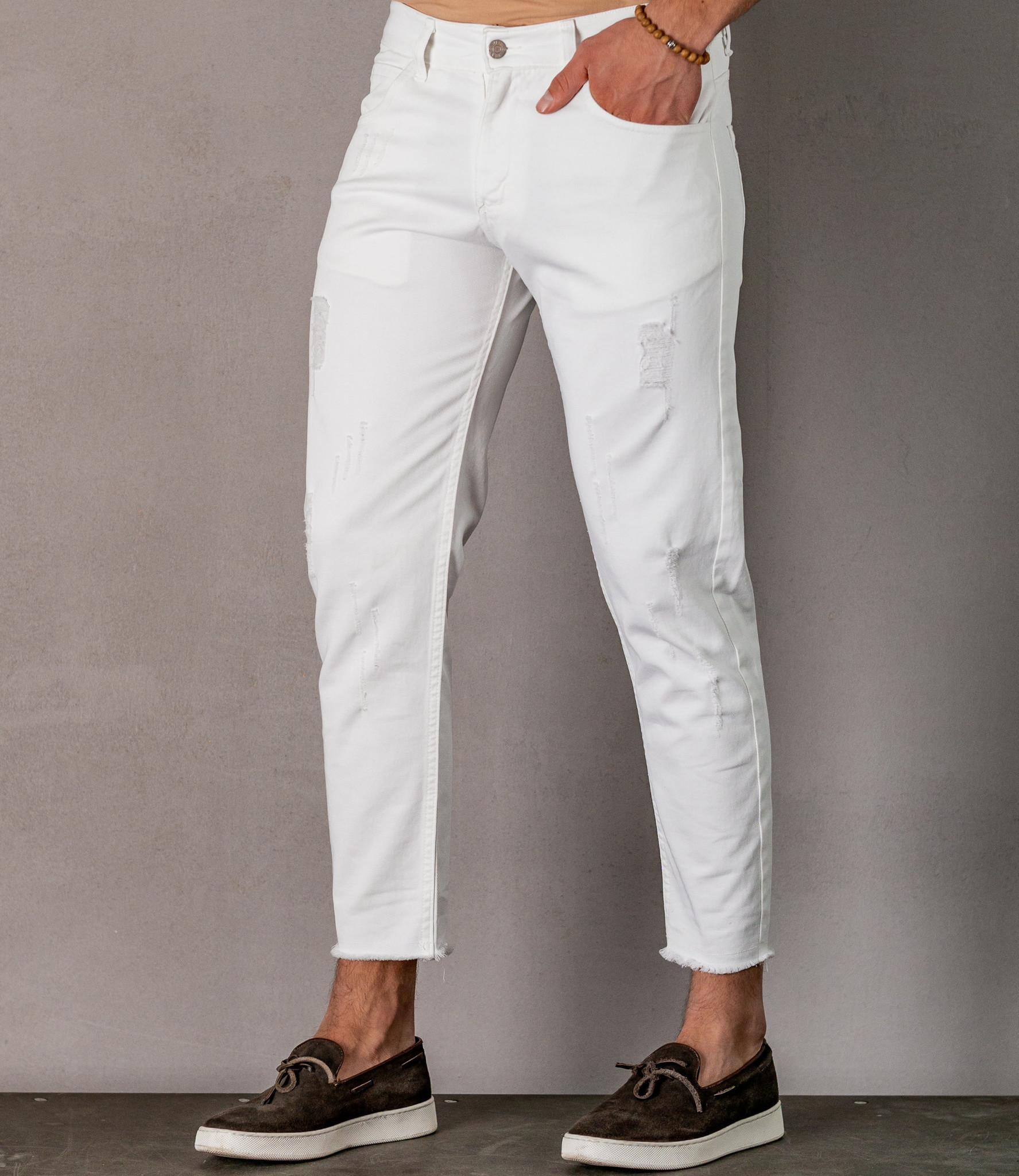 White slim fit jeans Clearance