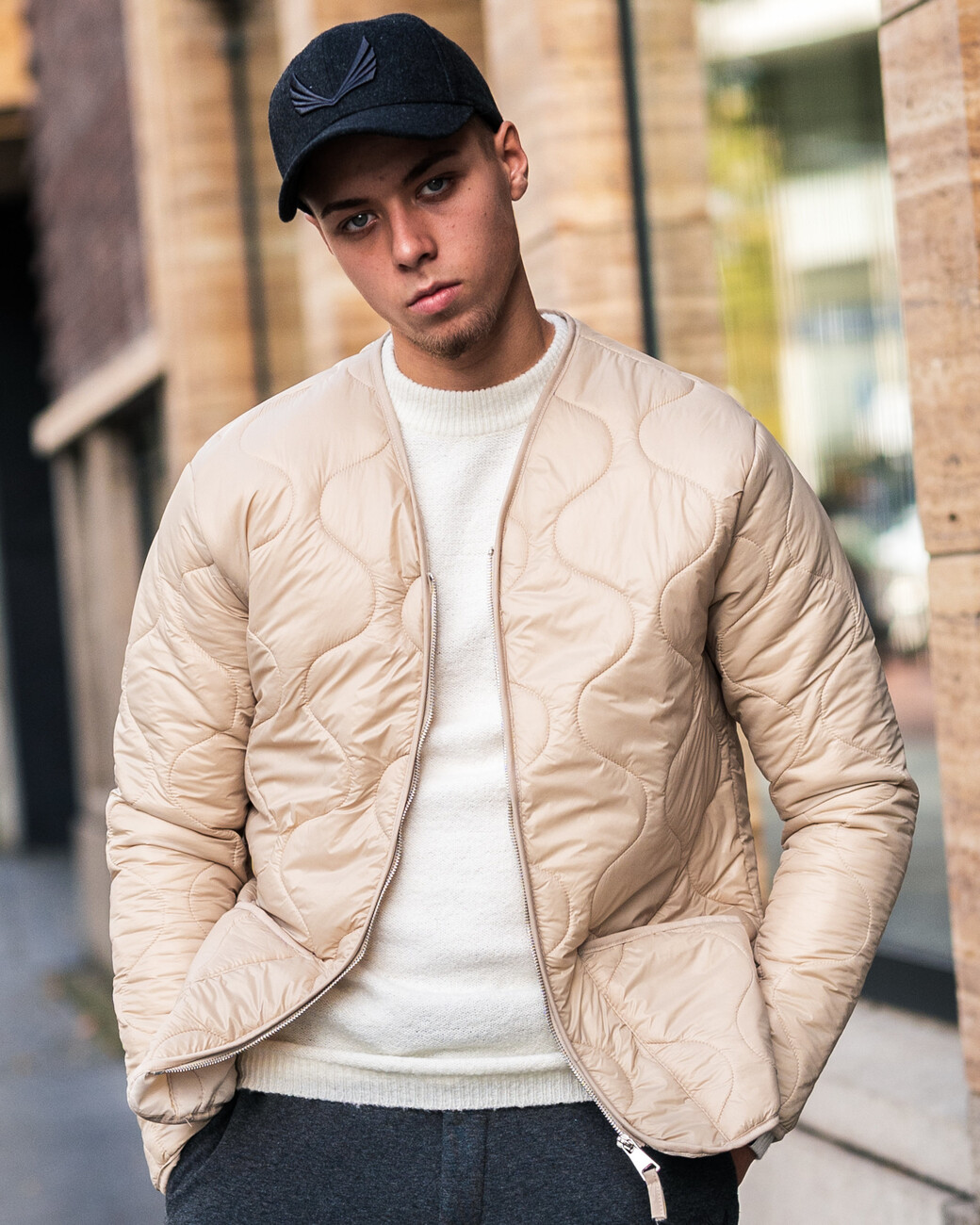 Zumo Slim Fit Jackets WOODWARD Sand