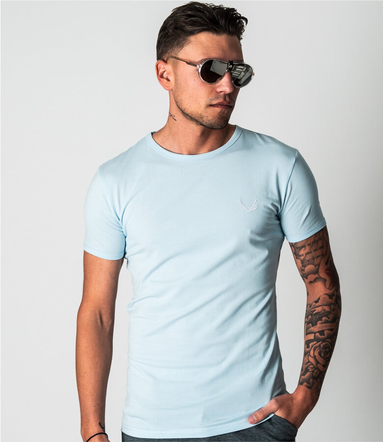 Zumo Slim Fit T-shirts SLY-LOGO LightBlue