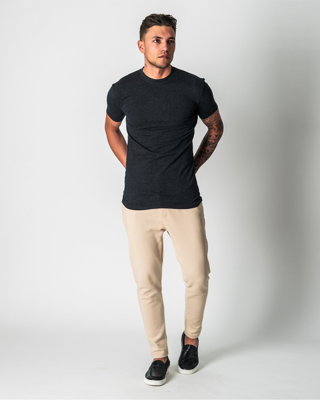 Zumo Slim Fit T-shirts STONE Anthra