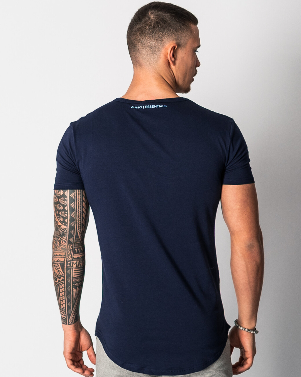 Zumo Slim Fit T-shirts BUNDY-LOGO Navy