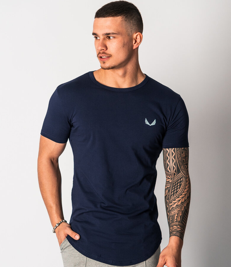 Zumo Slim Fit T-shirts BUNDY-LOGO Navy