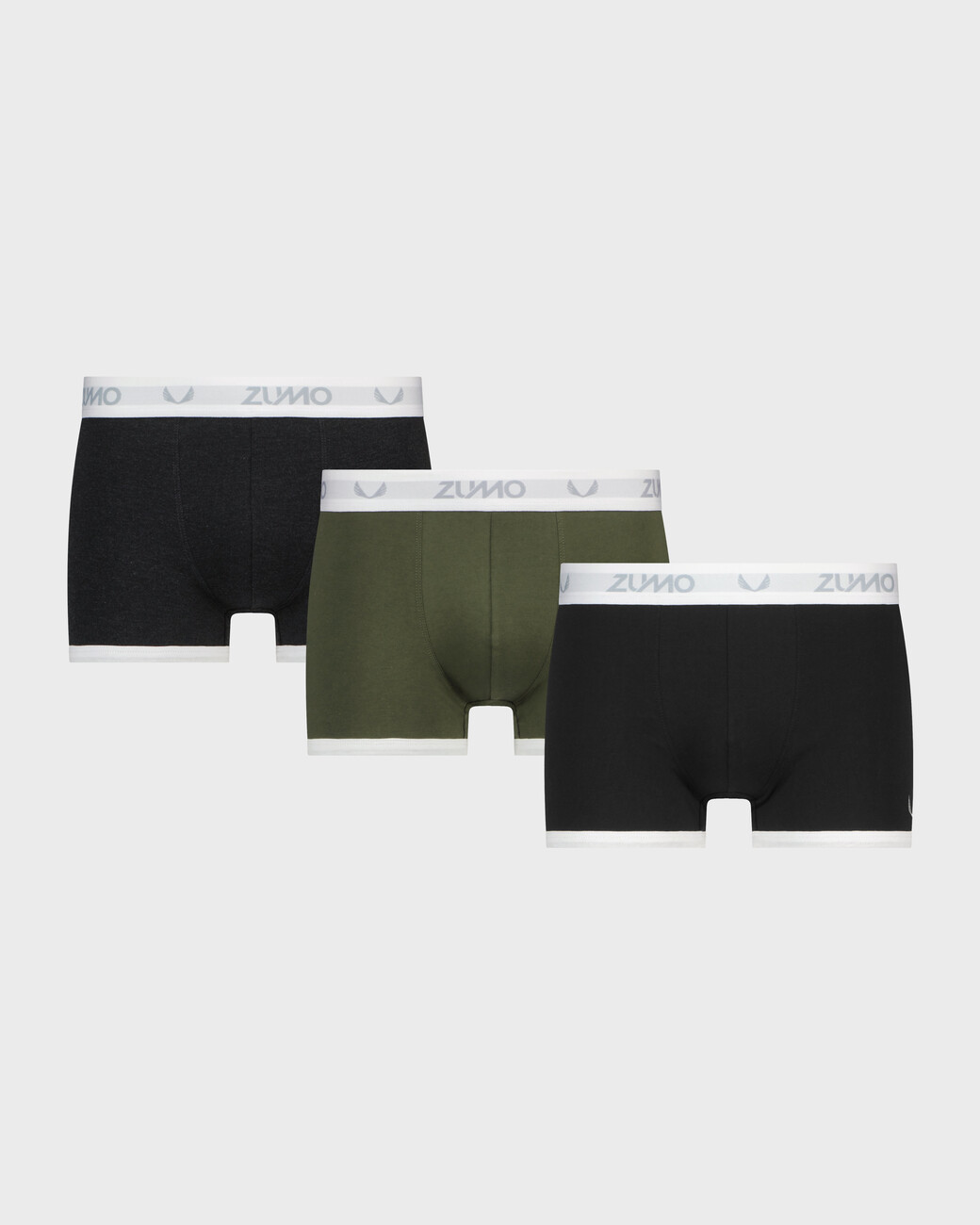 Zumo Slim Fit Underwear LEROY-CONTRAST AnthraArmyBlack 3 Pack