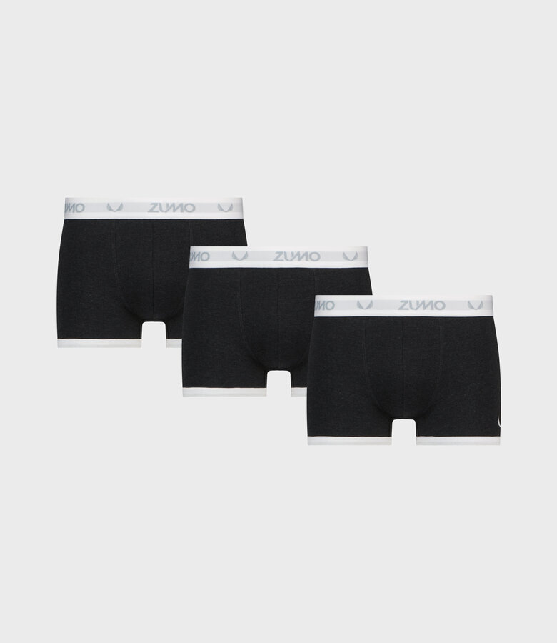 Zumo Slim Fit Underwear LEROY-CONTRAST AnthraWhite 3 Pack