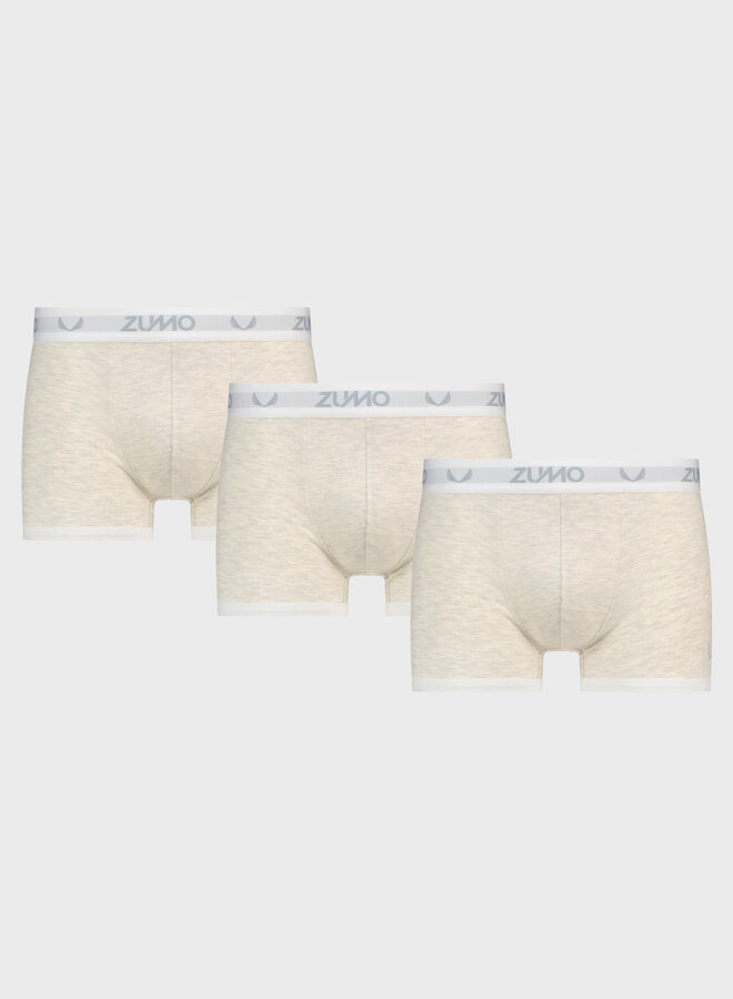 Zumo Slim Fit Underwear LEROY-CONTRAST BeigeMeleeWhite 3 Pack