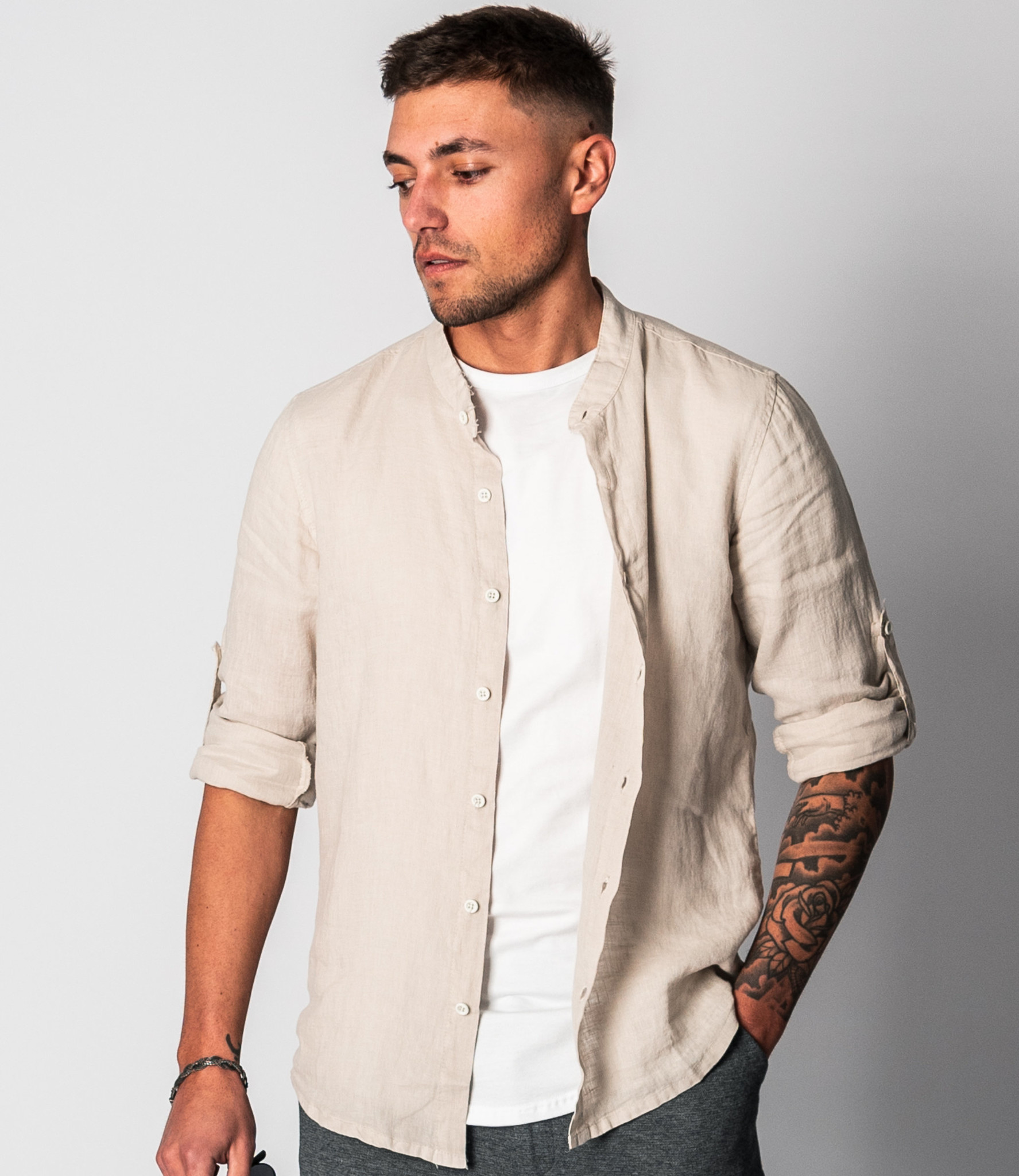 Zumo Regular Fit Shirts LINO Sand ZUMO
