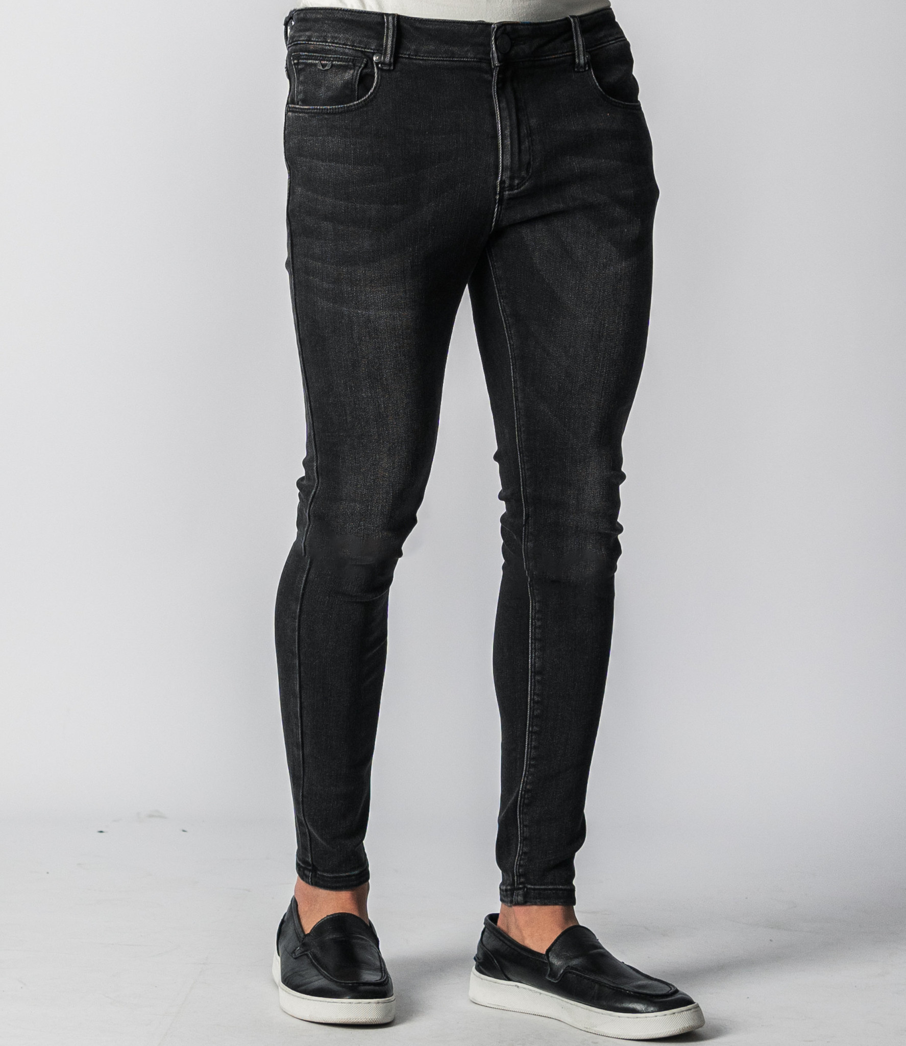BROOKS FANCY Black - Super Slim Fit 3/4 Jeans
