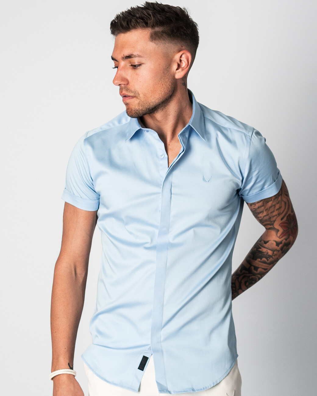 Zumo Slim Fit Shirts FIRENZE LightBlue