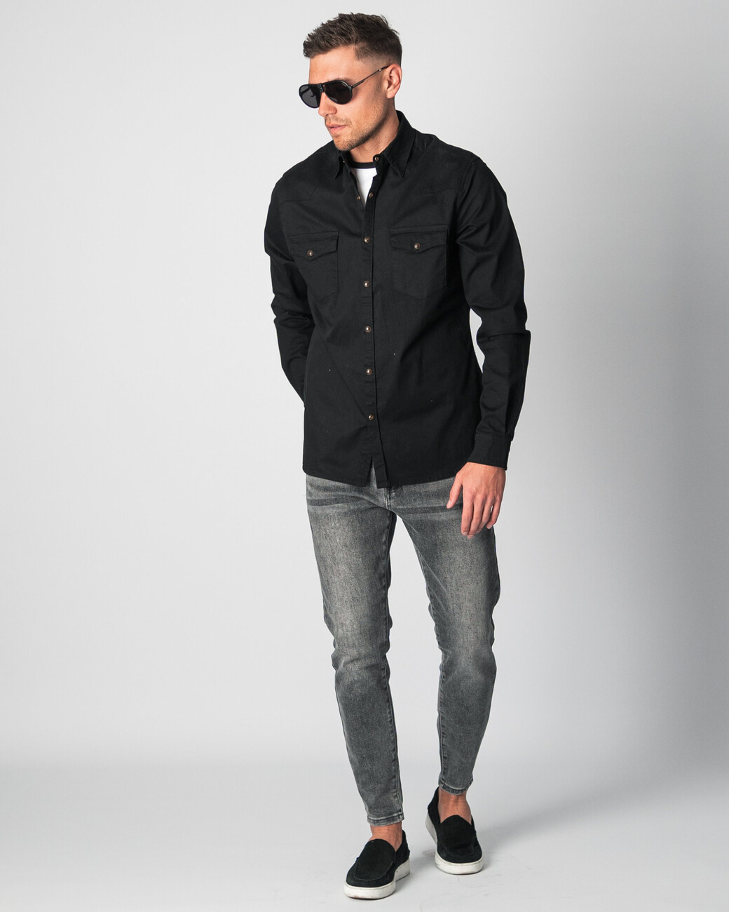 Zumo Slim Fit Shirts CODY Black