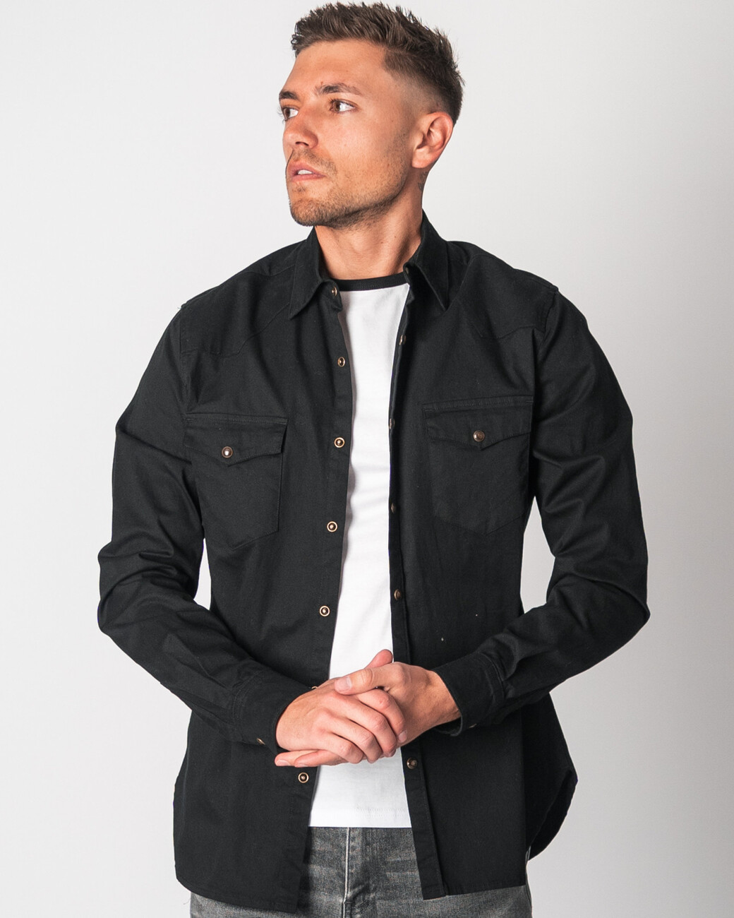 Zumo Slim Fit Shirts CODY Black