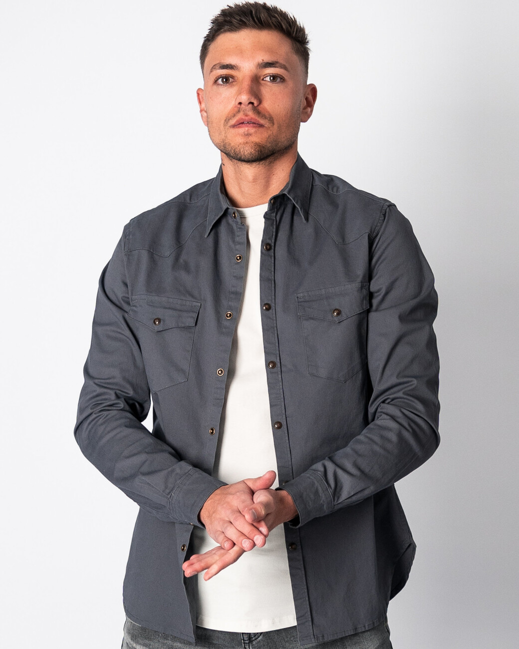 Zumo Slim Fit Shirts CODY Grey