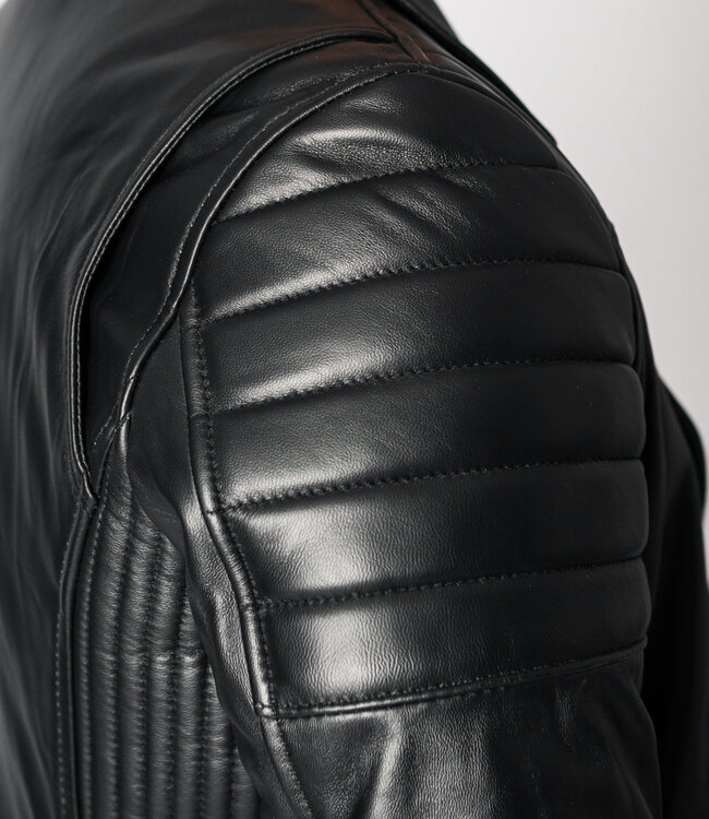 Zumo Slim Fit Leather Jackets NORTON Black